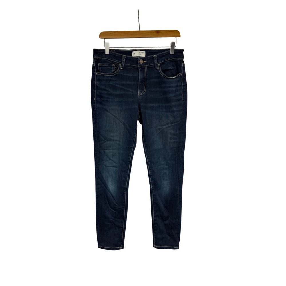 BKE Victoria Mid Rise Ankle Skinny Jeans Dark Wash Stretch Denim Size 27